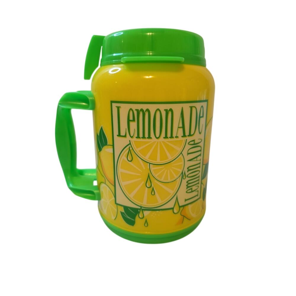 Whirley 64 Oz Lemonade Refill Cup The Tanker” Yellow/Green Classic No Straw